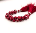 Load image into Gallery viewer, AAA Red Ruby Corundum Onion Shape Carved Briolettes, Ruby Faceted Onion Shape Beads, 7-7.5 MM Hand Carved Onion Beads for Jewelry Making