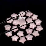Load image into Gallery viewer, Natural Rose Quartz Star Shape Briolettes, AAA Pink Quartz Faceted Star Charms, Wholesale Loose Beads for Jewelry, 12 MM, Star Crystal Beads