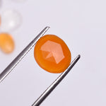 Load image into Gallery viewer, 2,10,20,25,50pcs A-one Quality Carnelian & Crystal freeform Rosecut,faceted rosecut, gemstone for jewelry, jewelry making rosecut 9X7 12X9mm