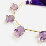 Load image into Gallery viewer, 6 pcs strand 100% Natural Pink Amethyst Fancy Shape Carved Gemstone, Loose Gemstone, Gemstone For Jewellery, Carved Gemstone 13X11.5 mm