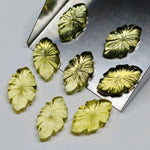 Load image into Gallery viewer, 1,2,3,4,5 pcs 100% Natural Lemon Quartz Flower Shape Carved Gemstone, Flower Shape Carving, Carved Gemstone For Jewellery 20X12 mm