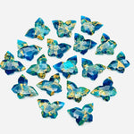 Load image into Gallery viewer, Pretty Butterflies, Mohave Neon Copper Turquoise Butterfly Shape Beads, Faceted Butterfly Gemstone, Neon Turquoise Carving Beads 14x10 MM