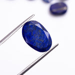 Load image into Gallery viewer, 2 pcs A-one Quality Lapis Lazuli freeform Rosecut, faceted rosecut, gemstone for jewelry, jewelry making rosecut 8X10 14X17 mm