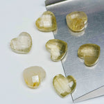 Load image into Gallery viewer, 2,5,7,8,9,10 Pcs Natural Golden Routile Heart Shape Gemstone, Hand Carved Loose Gemstone, Heart Shape Gemstone, Carved Gemstone, 10 mm