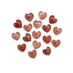 Load image into Gallery viewer, Smooth Pink Strawberry Quartz Heart Shape Beads, AAA Pink Quartz Heart Shape Briolette's, Hand Carved Gemstones, Jewelry Making Beads 8 MM