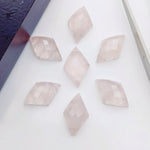 Load image into Gallery viewer, Natural Rose Quartz Fancy Shape Carving Beads, 16X10MM Pink Quartz Hand Carved Gemstone Beads, Backside Intersection Loose Beads for Jewelry