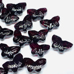 Load image into Gallery viewer, 2,3,4,5,6 100% Natural Red Garnet Butterfly Shape Carving ,Hand carved Butterfly shape Gemstone,carved Gemstone For jewellery Making,12X7mm