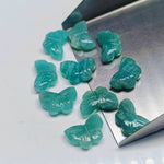 Load image into Gallery viewer, Natural Amazonite Butterfly Shape Carving, Amazonite Hand Carved Gemstone Loose Beads, Amazonite Briolette's for jewelry Making Charms12 MM
