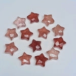 Load image into Gallery viewer, Natural Pink Strawberry Quartz Star Shape Briolettes, Star Shape Gemstone For Jewlery, Hand Carved Star Shape Charms, 10 MM, Star Shape Bead