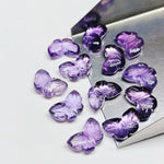 Load image into Gallery viewer, Amazing Natural Pink Amethyst Butterfly Shape Carving, Hand Carved Butterfly Shape Gemstone Beads , Loose Butterfly Shape Briolettes, 12 MM