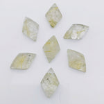 Load image into Gallery viewer, 2,3,4,5,6 Pcs Natural Golden Rutile fancy Shape Carving, Hand Carved Gemstone, backside intersection Gemstone, Carved Gemstone, 16X10 mm