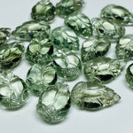 Load image into Gallery viewer, 1,2,3,4,5 pcsAAA Quality 100% Natural Green Amethyst Pear Shape Carved Gemstone, Pear Shape Carving, Carved Gemstone For Jewellery 18X12 mm
