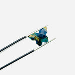 Load image into Gallery viewer, Pretty Butterflies, Mohave Neon Copper Turquoise Butterfly Shape Beads, Faceted Butterfly Gemstone, Neon Turquoise Carving Beads 14x10 MM