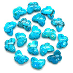 Load image into Gallery viewer, AAA Blue Turquoise Butterfly Shape Beads, Turquoise Hand Carved Butterfly Briolette, Gemstone Carving Beads, 13 MM Jewelry Making Charms
