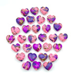 Load image into Gallery viewer, Mohave Copper Turquoise Heart Shape Beads, Pink & Purple Turquoise Heart Shape Carving Beads, 8 MM Heart Charm Beads, Turquoise Gemstones