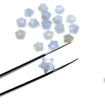 Load image into Gallery viewer, Natural Blue Lace Agate Faceted Star Shape Briolette, Hand Carved Star Shape Gemstone Charms For Jewlery, Lace Agate Star Beads, 10 MM