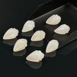 Load image into Gallery viewer, Natural White Moonstone Conch Shell Shape Beads, Smooth White Moonstone Gemstone Beads, Beach & Snail Shell Carved Gemstone Beads 18X10 mm