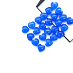 Load image into Gallery viewer, Blue Chalcedony Smooth Heart Shape Beads, AAA Chalcedony Heart Shape Briolettes, Hand Carved Gemstones, Jewelry Making Loose Charms, 8 MM