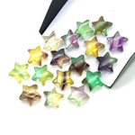 Load image into Gallery viewer, High Quality Multi Fluorite Star Shape Briolette's, Fluorite Smooth Hand Carved Star Shape Beads, Star Shape Loose Charm Jewelry Beads 10 MM
