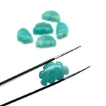 Load image into Gallery viewer, Natural Amazonite Clouds Shape Beads, AAA Amazonite Cloud Shape Stone, Smooth Gemstone For Jewlery 17X12 MM, Hand Carved Clouds, Flat Back