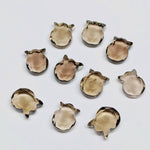 Load image into Gallery viewer, Natural Smoky Quartz Cat Face Carving, Kitty Shape Charms Beads, Smoky Quartz Faceted Handmade Carved Stone For Jewelry Making Beads 12x10
