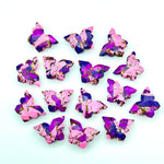 Load image into Gallery viewer, Amazing Pink & Purple Mohave Copper Turquoise Butterfly Beads, Faceted Butterfly Gemstone, Purple Oyster Turquoise Carving Beads 14x10 MM
