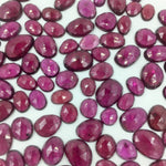 Load image into Gallery viewer, 2,5,10pcs AAA+ Quality Rhodolite Garnet free form Rose cut, faceted rose cuts, gemstone for jewelry, jewelry making rosecut 7X8 12x10 mm