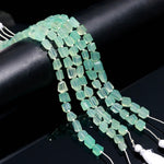 Load image into Gallery viewer, Aqua Chalcedony Nuggets Shape Beads, Aqua Blue Chalcedony Tumble Shape Gemstone Beads, 6X8-7-9MM, 8" Faceted Jewelry Making Loose Beads