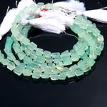 Load image into Gallery viewer, Aqua Chalcedony Nuggets Shape Beads, Aqua Blue Chalcedony Tumble Shape Gemstone Beads, 6X8-7-9MM, 8" Faceted Jewelry Making Loose Beads
