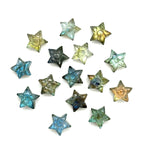 Load image into Gallery viewer, AAA Hand Carved Labradorite Stars Shape Briolette, Flashy Labradorite Flower Carved Star Beads, 10 MM Loose Star Charms for Jewelry Making