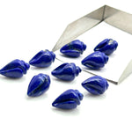 Load image into Gallery viewer, Genuine Lapis Lazuli Conch Shell Shape Beads, Smooth Lapis Snail Shell Gemstone Beads, Beach & Snail Shell Carved Gemstone Beads 18X10 mm