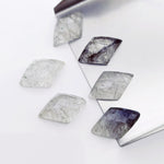 Load image into Gallery viewer, 2,3,4,5,6 Pcs Natural black rutile fancy Shape Carving, Hand Carved Gemstone, backside intersection Gemstone, Carved Gemstone, 16X10 mm
