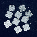 Load image into Gallery viewer, 1,2,3,4 Pcs Natural crystal quartz Hand Carved Flower Shape, Carved Flower Shape Gemstone For Jewellery, Flower Shape Gemstone, 14mm