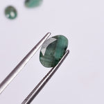 Load image into Gallery viewer, 2 pcs A-one Quality Emerald freeform Rosecut, faceted rosecut, gemstone for jewelry, jewelry making rosecut 5X7 6X10 mm