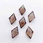 Load image into Gallery viewer, 2,3,4,5,6 Pcs Natural smokey quartz fancy Shape Carving, Hand Carved Gemstone, backside intersection Gemstone, Carved Gemstone, 16X10 mm