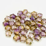 Load image into Gallery viewer, AAA+ Natural Ametrine Star Shape Briolettes, Hand Carved Smooth Star Shape Beads, Ametrine Stars for Jewelry Making, 10 MM Loose Gemstones