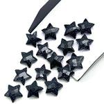 Load image into Gallery viewer, AAA Black Sunstone Star Shape Briolettes, Black Sunstone Carved Faceted Star Charms, Wholesale Loose Beads for Jewelry, 12 MM, Hand Carvings