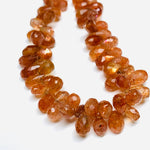 Load image into Gallery viewer, AAA Quality 100% Natural Red Sunstone Drop Shape Beads Strand, 4 inch Strand, Drop Shape Gemstone, Gemstone For Jewellery, 8X5 - 10X6 mm