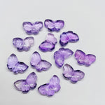 Load image into Gallery viewer, Amazing Natural Pink Amethyst Butterfly Shape Carving, Hand Carved Butterfly Shape Gemstone Beads , Loose Butterfly Shape Briolettes, 12 MM