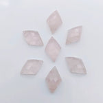 Load image into Gallery viewer, Natural Rose Quartz Fancy Shape Carving Beads, 16X10MM Pink Quartz Hand Carved Gemstone Beads, Backside Intersection Loose Beads for Jewelry