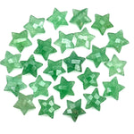 Load image into Gallery viewer, Natural Green Strawberry Star Shape Briolettes, Strawberry Quartz Star Beads, Hand Carved Star for DIY Crafts, Shiny Star for Jewelry, 15 MM