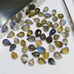 Load image into Gallery viewer, 2,3,4,5,6 pcs 100% Natural Labradorite Drop Shape Gemstone, Natural Drop Shape Gemstone, Gemstone for Jewlery, 3X5- 7X4.5 mm (Approx)
