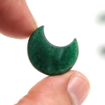 Load image into Gallery viewer, Natural Green Aventurine Cresent Moon Shape Beads18 MM, Aventurine Half Moon Briolette's, Jewelry Making Carved Smooth Gemstone Charms,
