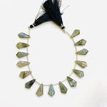 Load image into Gallery viewer, AAA Quality 100% Natural Labradorite Faceted Fancy Shape Beads, 7" inch strand, Labradorite Faceted Fancy Shape Gemstone for jewelry 19X10mm