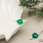 Load image into Gallery viewer, Natural Green Onyx Charms, Pearl Handmade Charm for Jewelry, Green Onyx Heart Silver Charms, Gemstone Beads, Craft Making, 10 MM Heart Charm