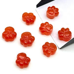 Load image into Gallery viewer, Super Cute Natural Carnelian Dog Paw Carving, AAA+ Quality Gemstone Paw Carving, 13 MM Little Paw Charm, Gift For Dog Lover, God Owner Gifts