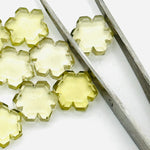 Load image into Gallery viewer, Beautiful Lemon Quartz Flower Shape Beads, 11 MM Lemon Quartz Carved Gemstone, Hexagon Shape Hand Carved Beads, Jewelry & Craft Making Charm