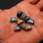 Load image into Gallery viewer, Flashy Labradorite Clouds Shape Gemstone Beads, Labradorite Smooth Cloud Briolette's, Rainy Black Rainbow Cloud for Jewelry Making, 12 MM