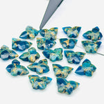 Load image into Gallery viewer, Pretty Butterflies, Mohave Neon Copper Turquoise Butterfly Shape Beads, Faceted Butterfly Gemstone, Neon Turquoise Carving Beads 14x10 MM