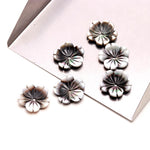 Load image into Gallery viewer, Superb Pearl Flower Shape Beads, Black & White Pearl Mini Flower for Jewelry Making, Hand Carved Floral Beads, 12 MM, Center Hole Bead, 1 Pc